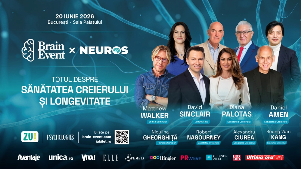Conferința Brain Event 2026 aduce la București elita mondială a cercetării în longevitate și sănătatea creierului